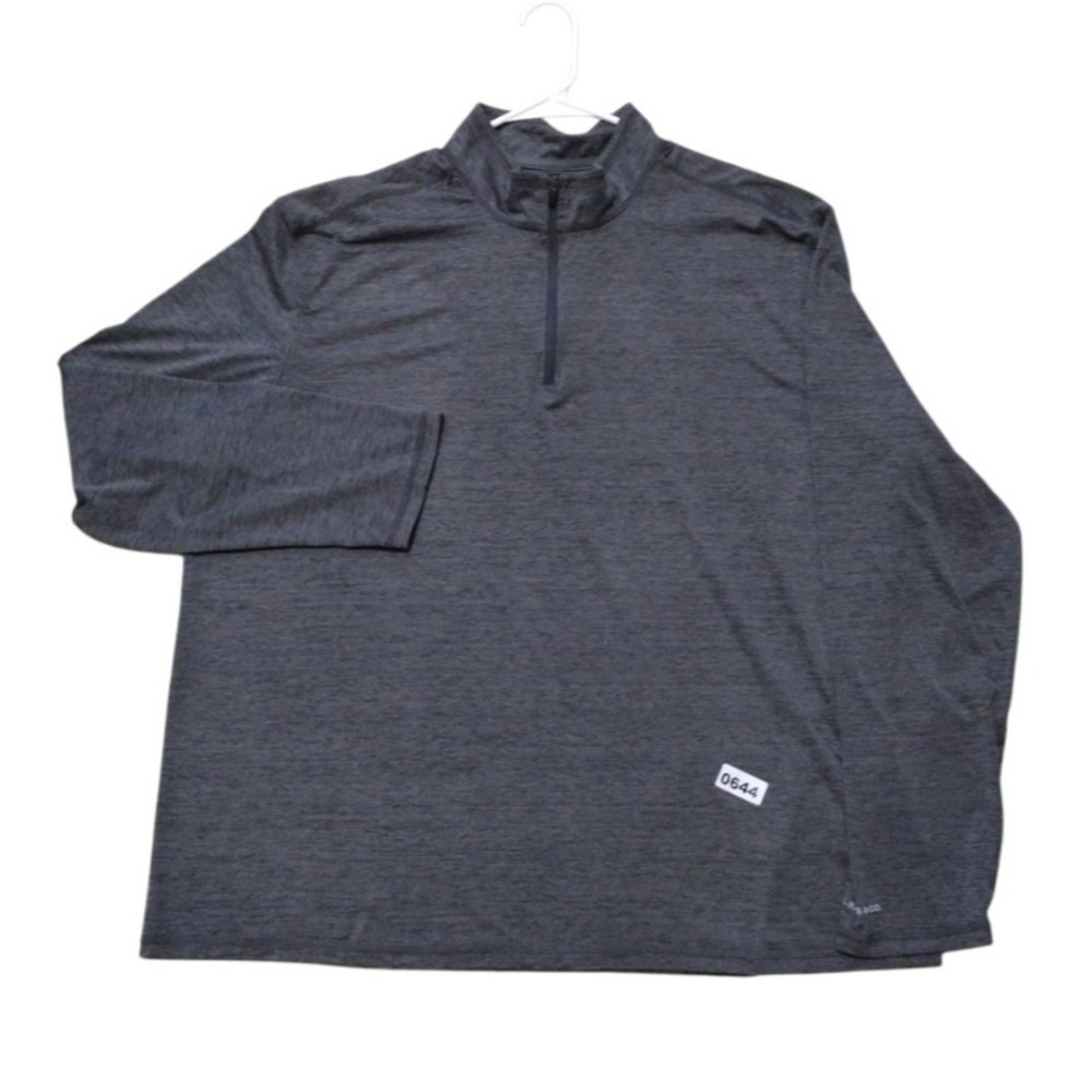 G.H. Bass & Co.  Sweatshirt Men‎ 2XL Gray Long Sleeve Polyester 1/4 Zip Up